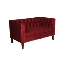 Прямой диван "Фьюджи 2" красный