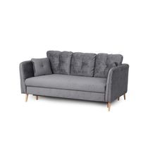 Прямой диван-кровать "Анталия-2" (вариант 3) тик-так серый