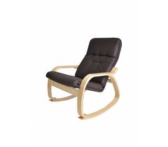 Кресло-качалка Сайма 416 коричневое экокожа
