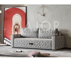 Прямой диван Оскар-2Б тик-так серый