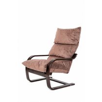 Современное кресло Онега 188 коричневое каркас венге