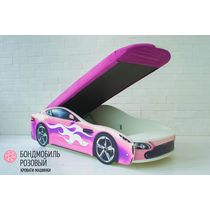 Детская кровать-машина «Бондмобиль розовый»
