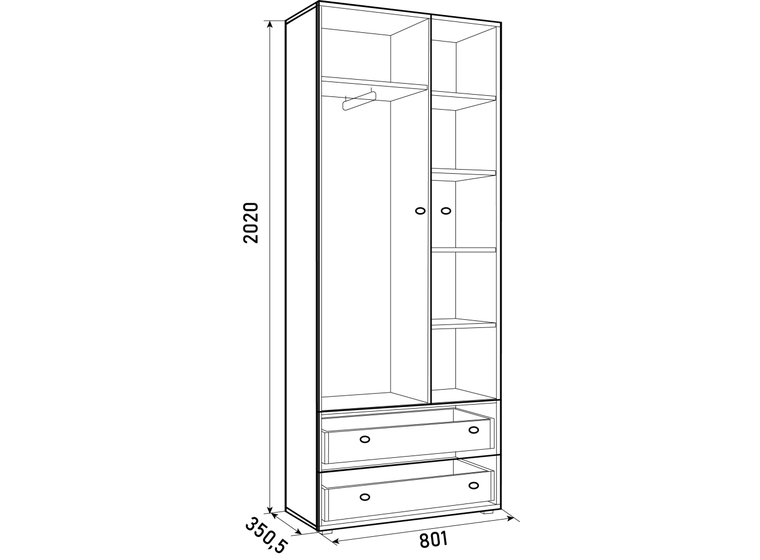 Шкаф Аннет 800