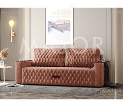 Прямой диван Оскар-1Б тик-так коричневый