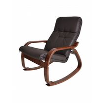 Современное кресло-качалка Сайма 417 экокожа шоколад
