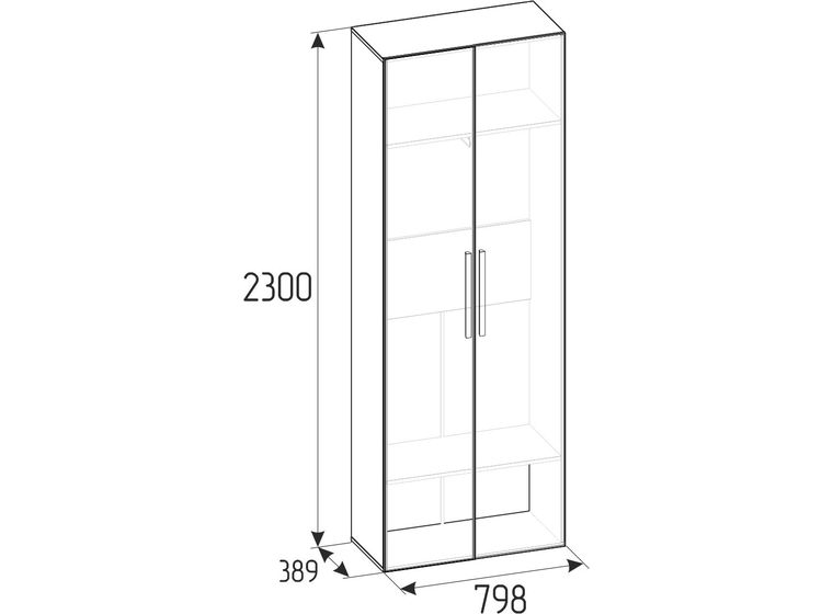 NATURE 92 Шкаф для одежды без зеркала