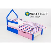 Детская кровать-домик мини «Svogen синий-лаванда»