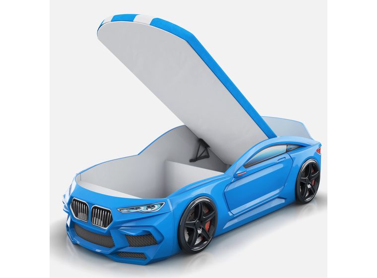 Кровать-машинка Romack Romeo-M голубая