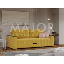 Прямой диван Оскар-5Б тик-так желтый