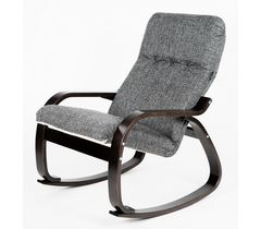 Кресло-качалка Сайма 428 серого цвета эко-стиль