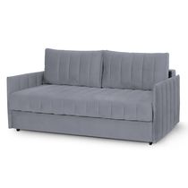 Прямой диван-кровать "Пекин" (вариант 1) еврокнижка серый
