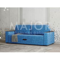 Прямой диван Оскар-3Б тик-так голубой